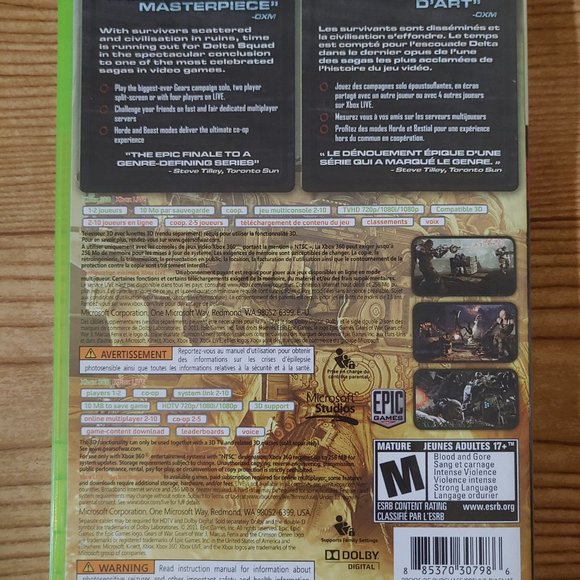 Gears of War 3 XBOX 360 game (CIB) - Picture 5 of 5